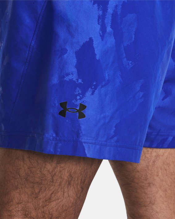 Men's UA Woven Emboss Shorts, Blue, pdpMainDesktop image number 3